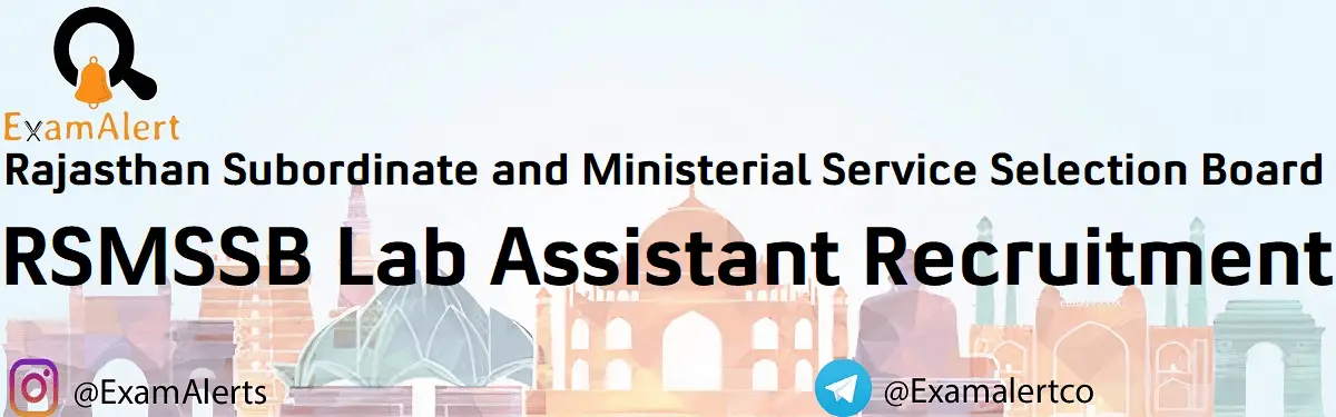 RSMSSB Lab Assistant Recruitment