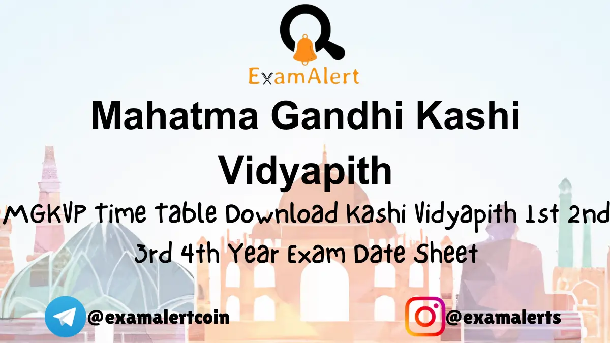 MGKVP Time Table 2024 Download mgkvp.ac.in Kashi Exam Date Sheet PDF