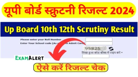 UP Board 10th, 12th Scrutiny Result 2024
