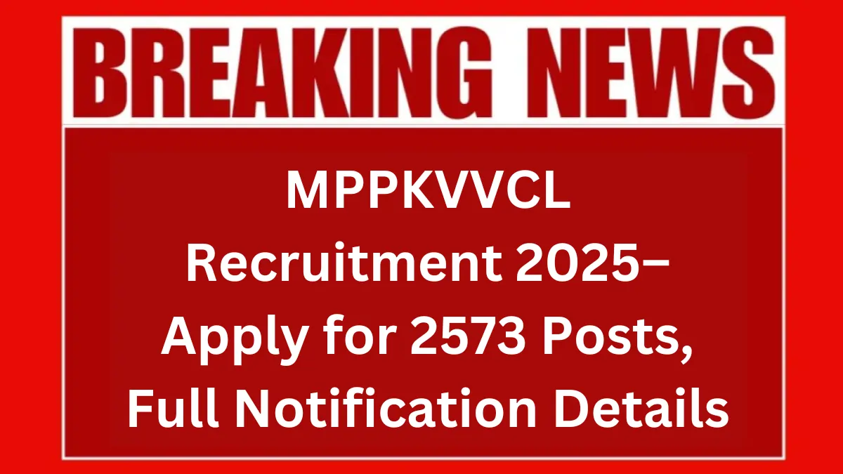 MPPKVVCL Recruitment 2025