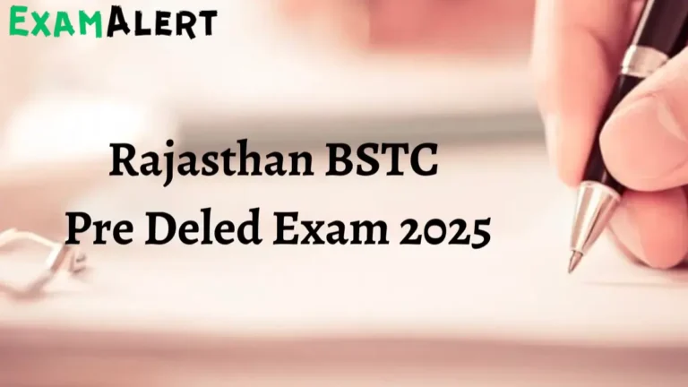 Rajasthan BSTC Pre DELED 2025